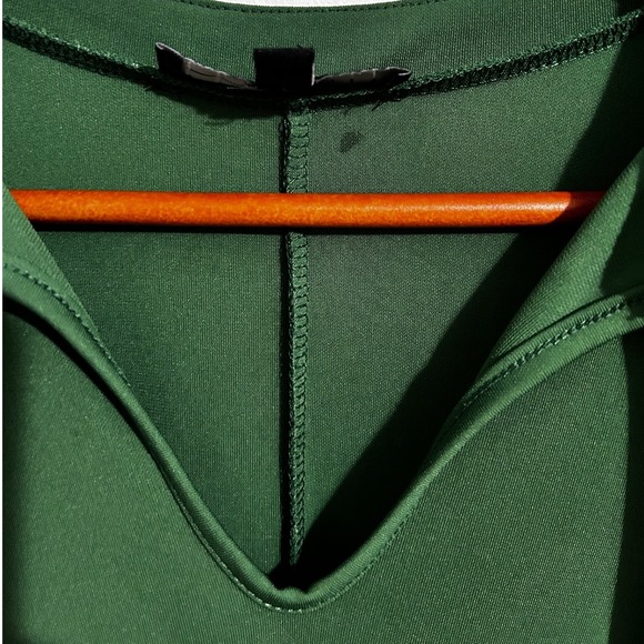 Eloquii Green Basic Long-Sleeved Dress‎ Tie at NeckWomen's Size - Picture 4 of 9